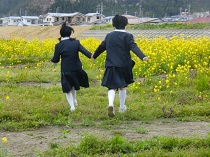 菜の花畑での演奏２